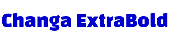 Changa ExtraBold الخط